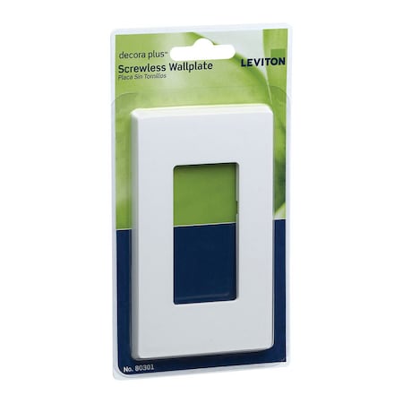 Decora Faceplate, Number of Gangs: 1 Thermoplastic Nylon, White 80301-W